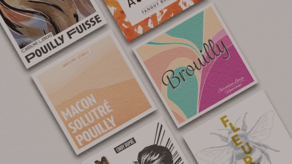 Design étiquette bouteille de vin